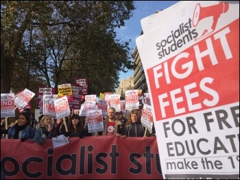 Socialist Students marching for free education, 2016, photo Isai Priya