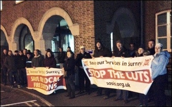 Lobbying Spelthorne Borough Council, 23.2.17, photo by Paul Couchman