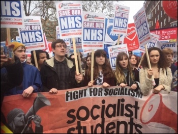 NHS demo, 4 March 2017, photo Helen Pattison