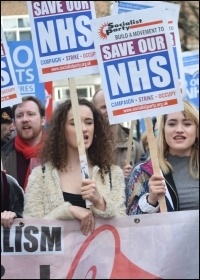 Save our NHS demo 4.3.17, photo Mary Finch