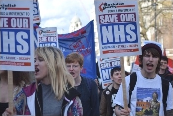 Save our NHS demo 4.3.17, photo Mary Finch