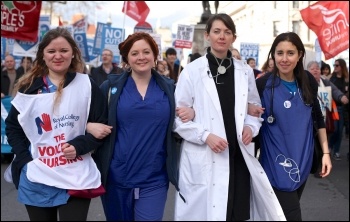 Nurses and doctors marching to save the NHS, 4.3.17, photo by DavidMBailey Photography