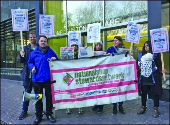 CWI members organised solidarity action for Yemen workers photo GG