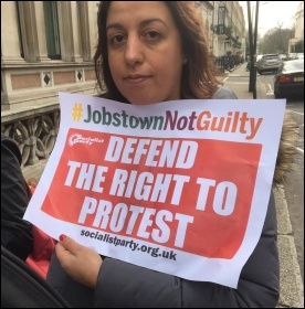 Protest outside Irish embassy, London, 23.3.17, photo by Cedric