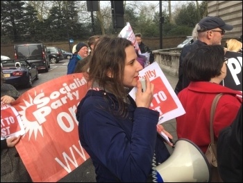 Protest outside Irish embassy, London, 23.3.17, photo Cedric