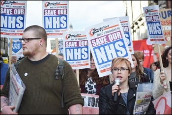 Marching to save the NHS, 4.3.17, photo Mary Finch