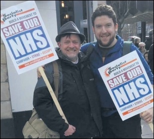 TUSC Doncaster mayoral candidate and NHS worker Steve Williams (left)