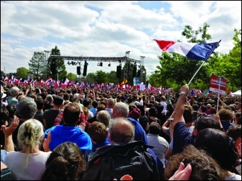 The huge crowd at Melenchon's rally in Toulouse photo Terry Adams