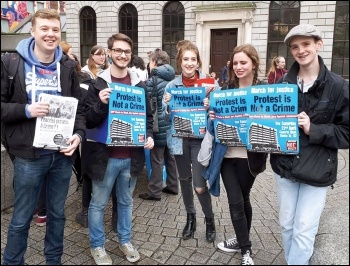 Protesting in solidarity with Jobstown defendants in Ireland, photo by Neil Cafferky