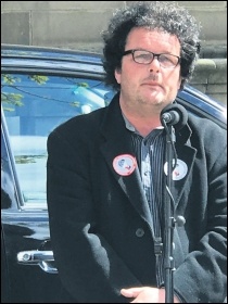 Mental health campaigner and Socialist Party member Tim Jones, photo by Nigel Newton-Smith