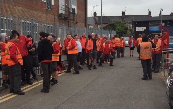 Royal Mail workers walkout, 8.5.17, photo by E Mids CWU