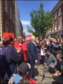 Jeremy Corbyn in Worcester, May 2017, photo by Worcester SP