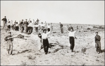 'POUM' militia fighters being captured at the Battle of Guadarrama - at the start of the Spanish Civil War, POUM fighters held the line before other forces got organised