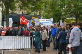 Carlisle NHS demo, 4 June 2017, photo Brent Kennedy