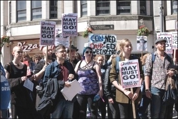 Cardiff demo, 10.6.17, photo by Taz Winkel-Opleier 