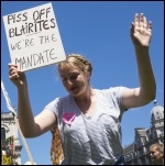 Demonstrating  in London, 10.6.17, photo Paul Mattsson