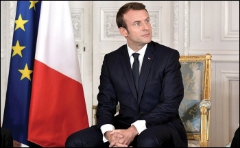 Anti-worker French president Emmanuel Macron, photo by kremlin.ru/CC