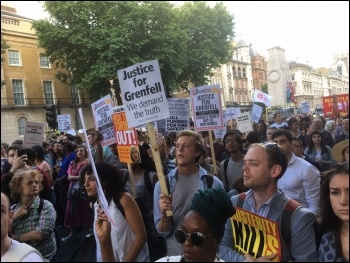 Marching round central London, from the Dept for Communities and Local Government to Downing St & on , photo Paula Mitchell