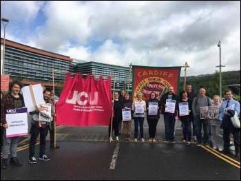 Nantgarw picket line photo Socialist Party Wales