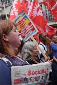 PA anti-austerity demo 1.7.17, photo Mary Finch