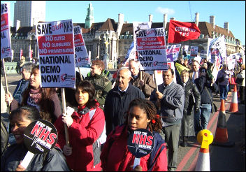 NHS demonstration, 1 November 2006, photo Alison Hill