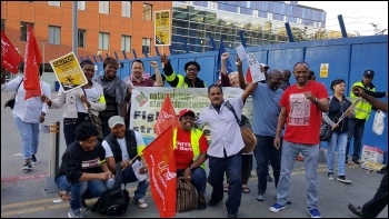 Barts Health Trust strike 4 July 2017 Royal London picket line photo Paula Mitchell Barts Health Trust strike 4 July 2017 Royal London picket line photo Paula Mitchell
