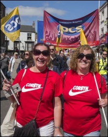 At Durham MIners Gala, July 2017, photo Paul Mattsson