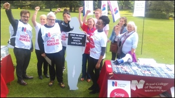 RCN protest in Sheffield, 27.7.17, photo A Tice