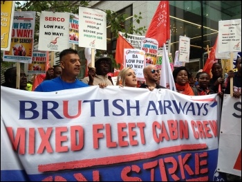 Outside Serco shareholders' meeting, 3.8.17, photo by JB