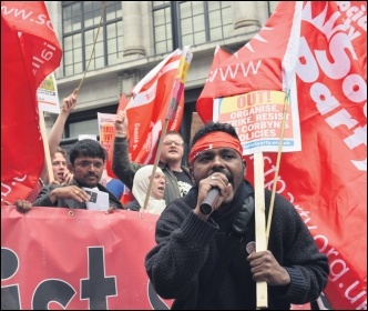 Young socialists on the march, photo by Mary Finch