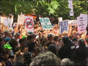 Protesters in Charlottesville, photo by Socialist Alternative