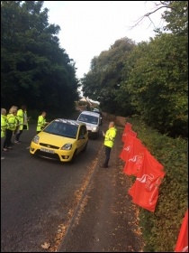 Baxter Stanley picket line at Fawley Oil Refinery 