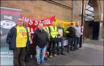 Arriva Rail North strike, Newcastle, 1.9.17, photo by Elaine Brunskill