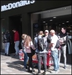 Supporting the McDonald's strike, Newcastle, 4.9.17, photo Nick Fray