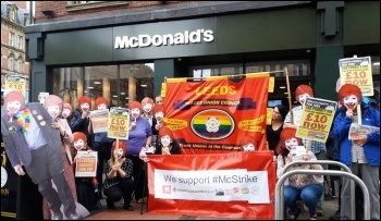 Leeds: supporting the McDonald's strikes