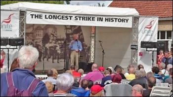 Shadow Chancellor John McDonnell speaking at Burston, 3.9.17, photo by Dave Nellist Shadow Chancellor John McDonnell speaking at Burston, 3.9.17, photo by Dave Nellist