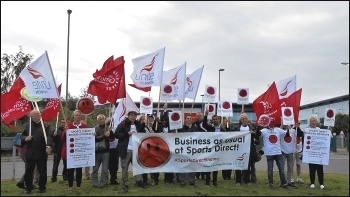The day of the Sports Direct AGM, Sept 2017 , photo by Elaine Evans