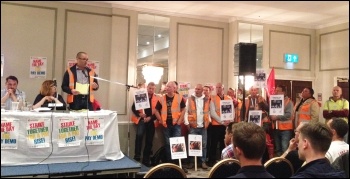 Birmingham bin worker Richie addressing the NSSN rally, 10.9.17 Birmingham bin worker Richie addressing the NSSN rally, 10.9.17