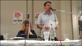 Rob Williams speaking, NSSN rally 10.9.17