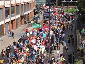 Anti-cuts protest, Bristol, 9.9.17, photo Matt Carey