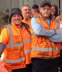 Birmingham bin strikers at the Digbeth picket Birmingham bin strikers at the Digbeth picket