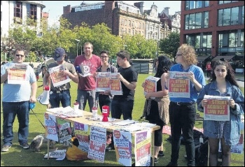 Young Socialists supporters out in Manchester, 2.9.17, photo by Becci Heagney