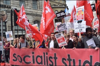 Young Socialists on 1 July 2017 Tories Out demonstration, photo Mary Finch