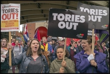 Tories Out demo, Manchester 1.10.17, photo Paul Mattsson