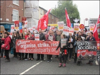 Young Socialists contingent, 1st October 2017, Manchester, photo Elaine Brunskill