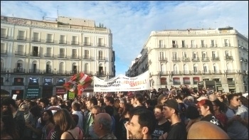 Demonstrating in Catalonia