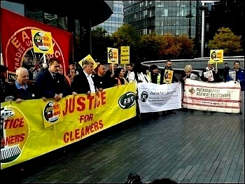 RMT cleaners protest 12 October 2017