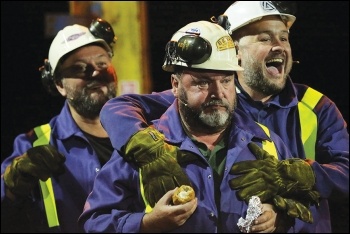 'We're Still Here' follows the struggle of Port Talbot steel workers against closure, photo by Dimitris Legakis/National Theatre Wales