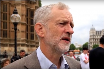 Jeremy Corbyn at Westminster, photo RevolutionBahrain/CC