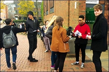 Southampton: Socialist Students Budget Day protest, 22.11.17